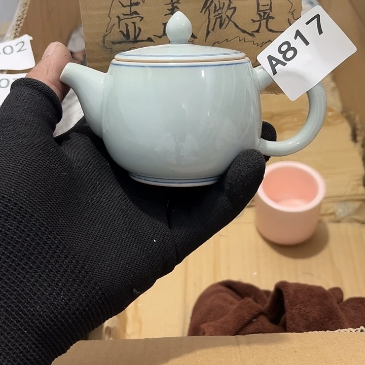 瓷片茶摆件工艺品摆件666