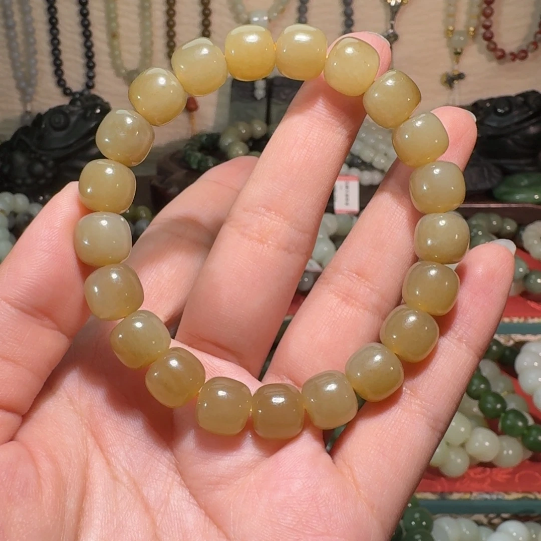 释***然和田玉未镶嵌手链