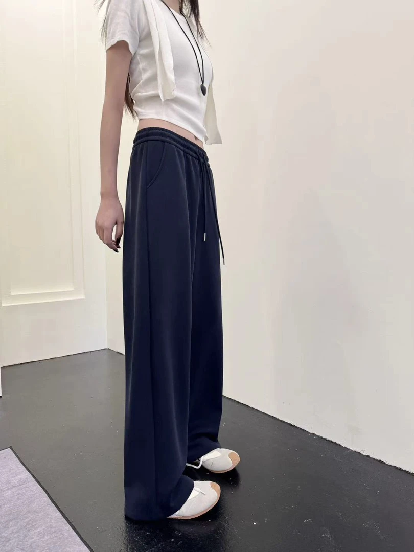 【主播推荐】女士休闲莱赛尔天丝直筒裤加厚款7081