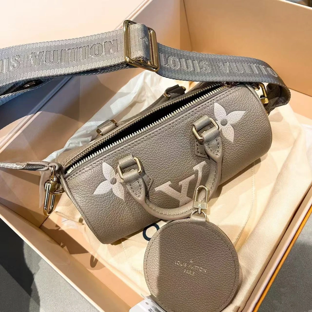 99新 LouisVuitton/路易威登 飞小雨Fisoy/ 大象灰巴比龙斜挎包