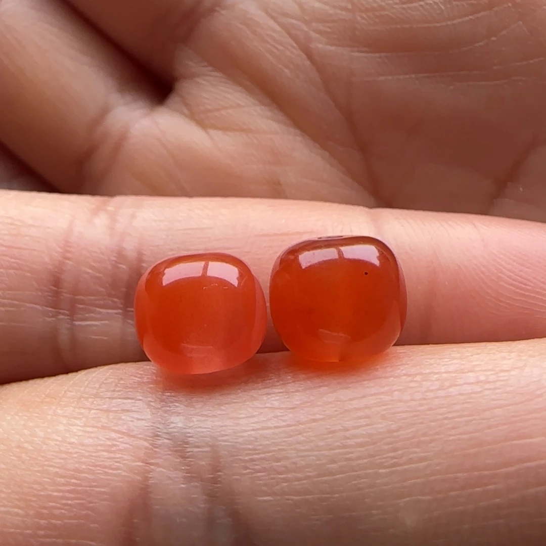 南红玛瑙老型8+ 未镶嵌游*皮裂 白纹