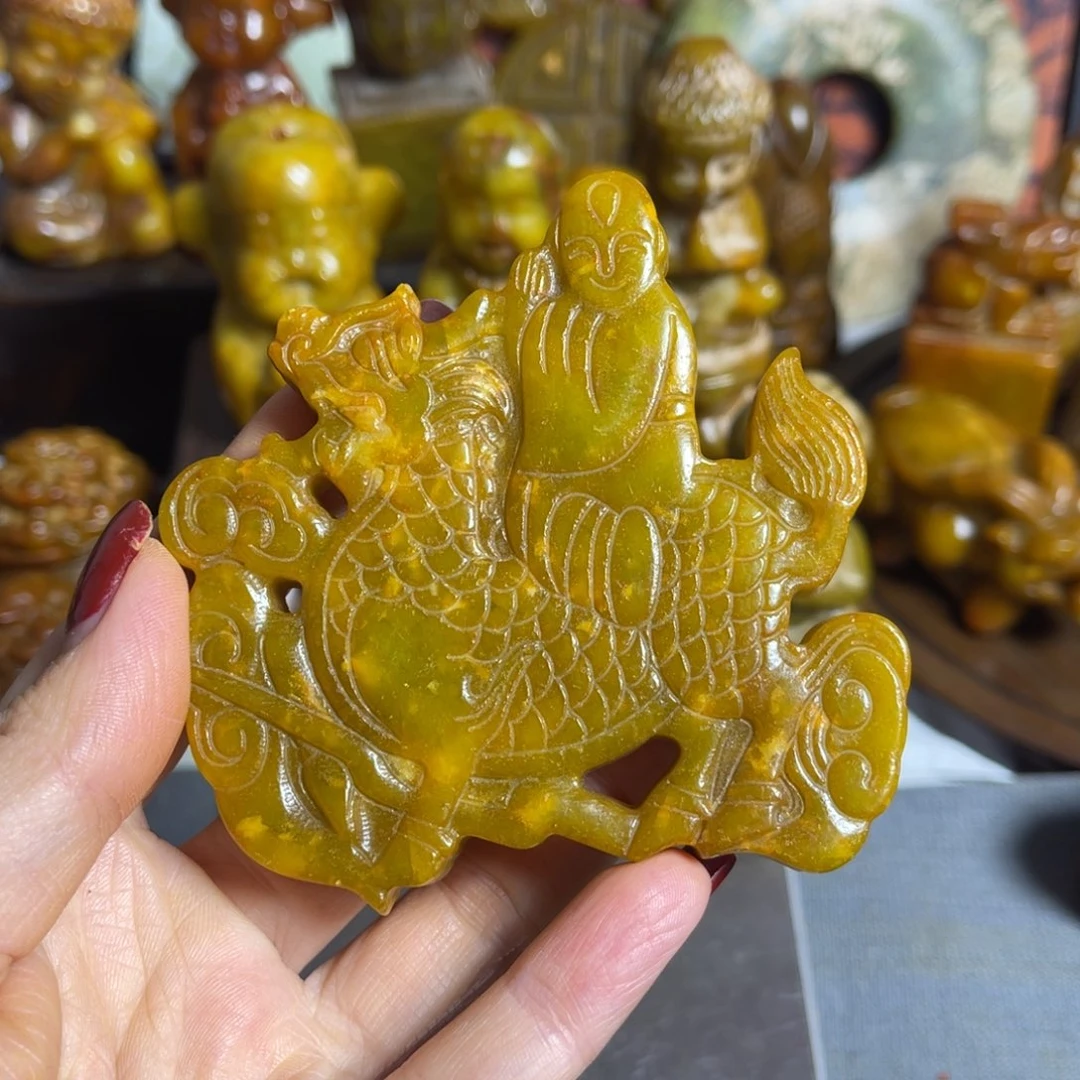 蛇纹石玉合金颈饰