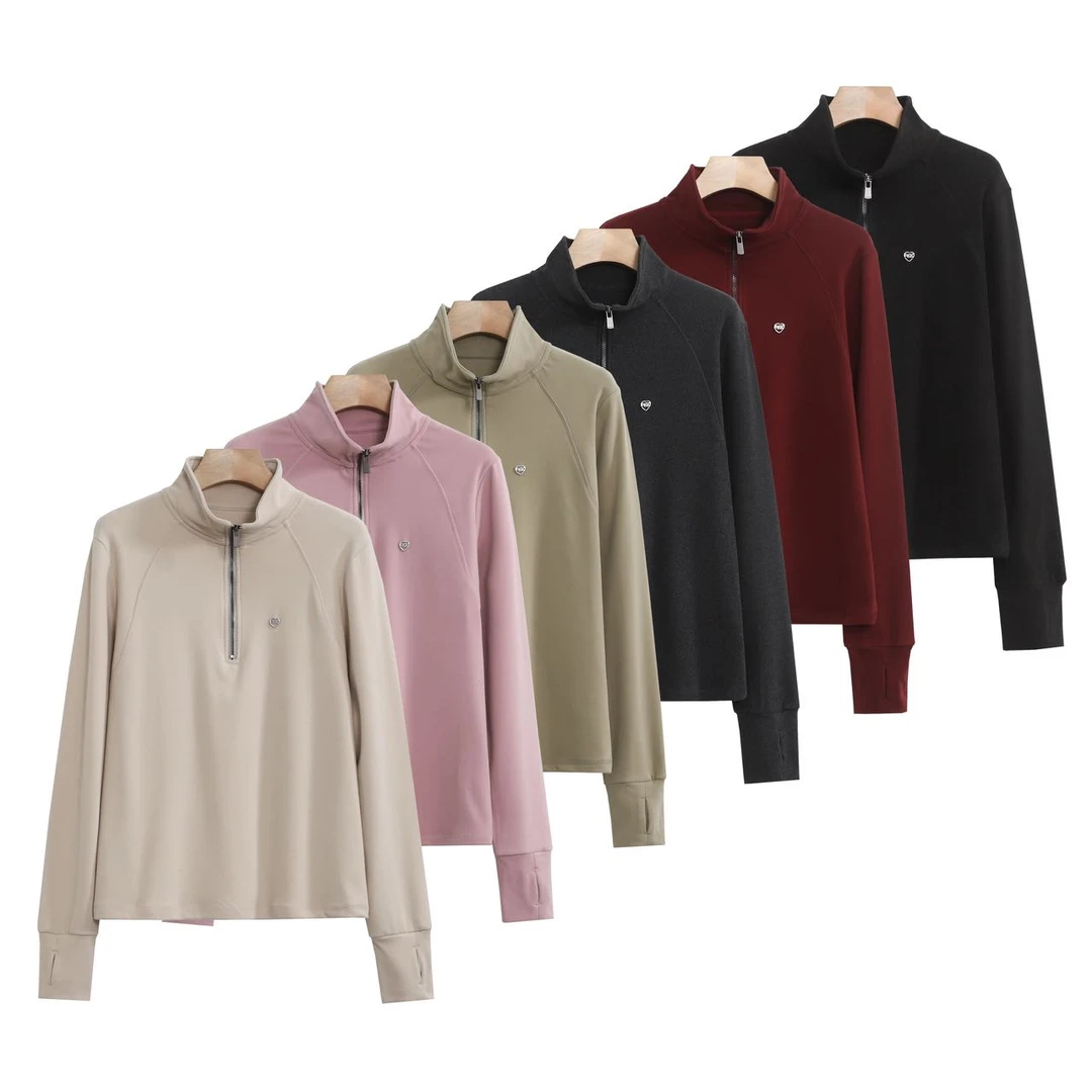 立领德绒拉链卫衣9085-XSC