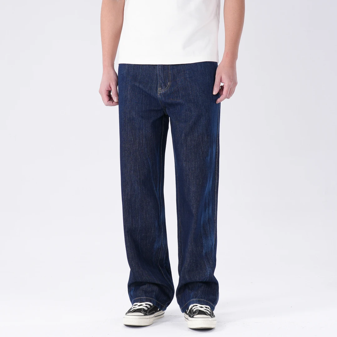DIPAI/底牌【微弹直筒】春夏重工水洗原牛牛仔裤男士时尚百搭显腿长