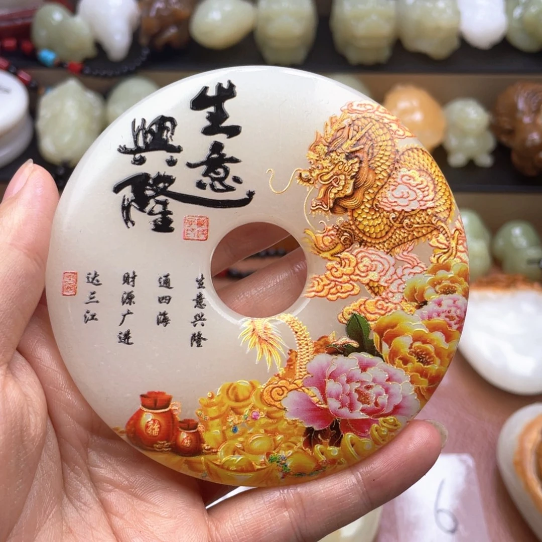 石材天然古青石手把件