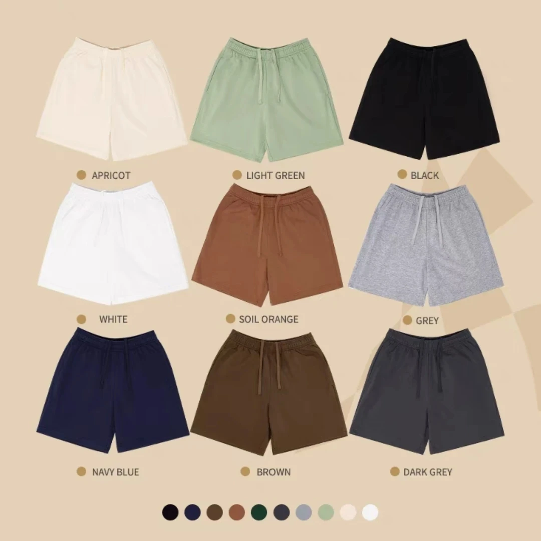 清 LXFDLXF 高品质 男女同款 松紧腰 休闲短裤