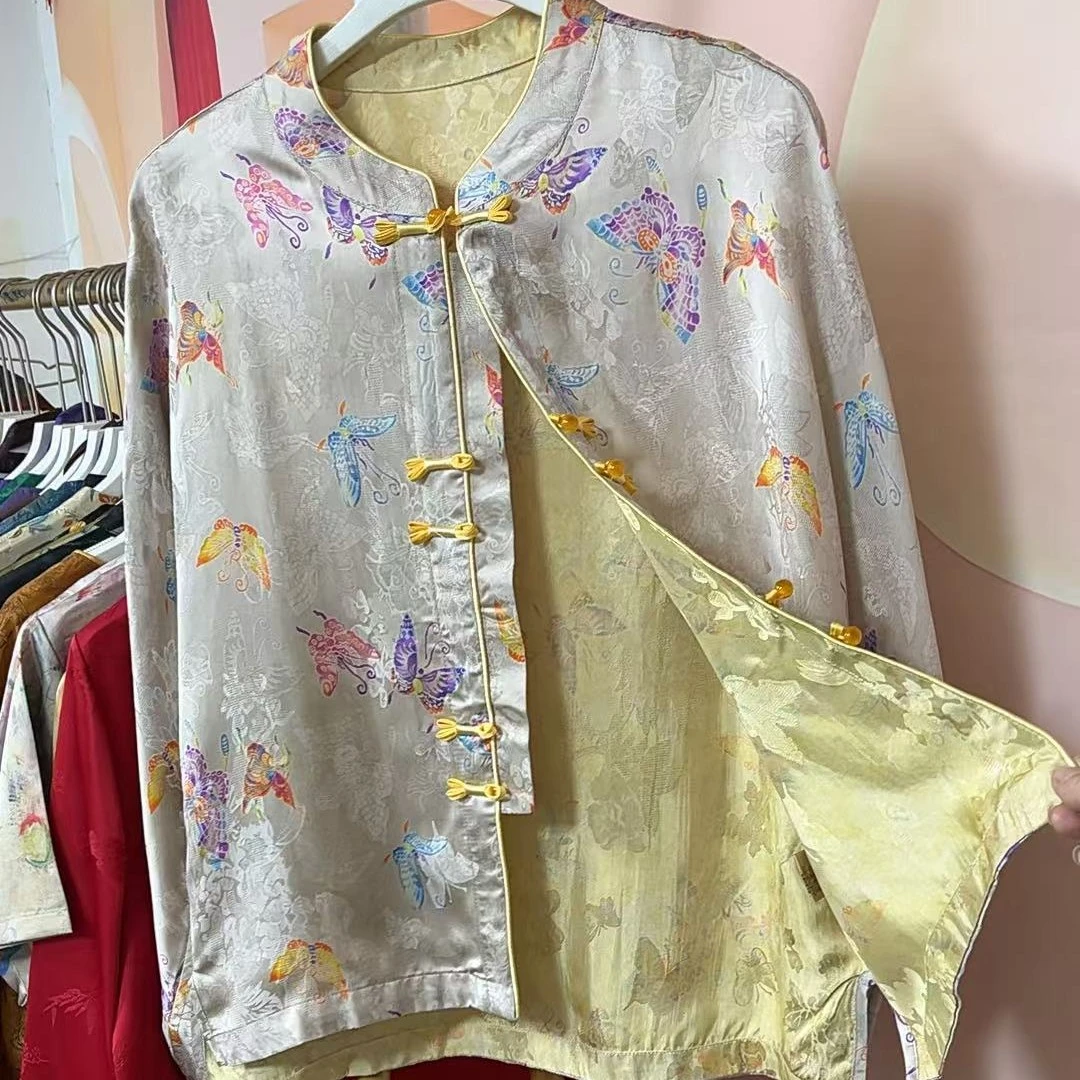 多色小开衫春夏花萝老料中国风时尚高端上衣