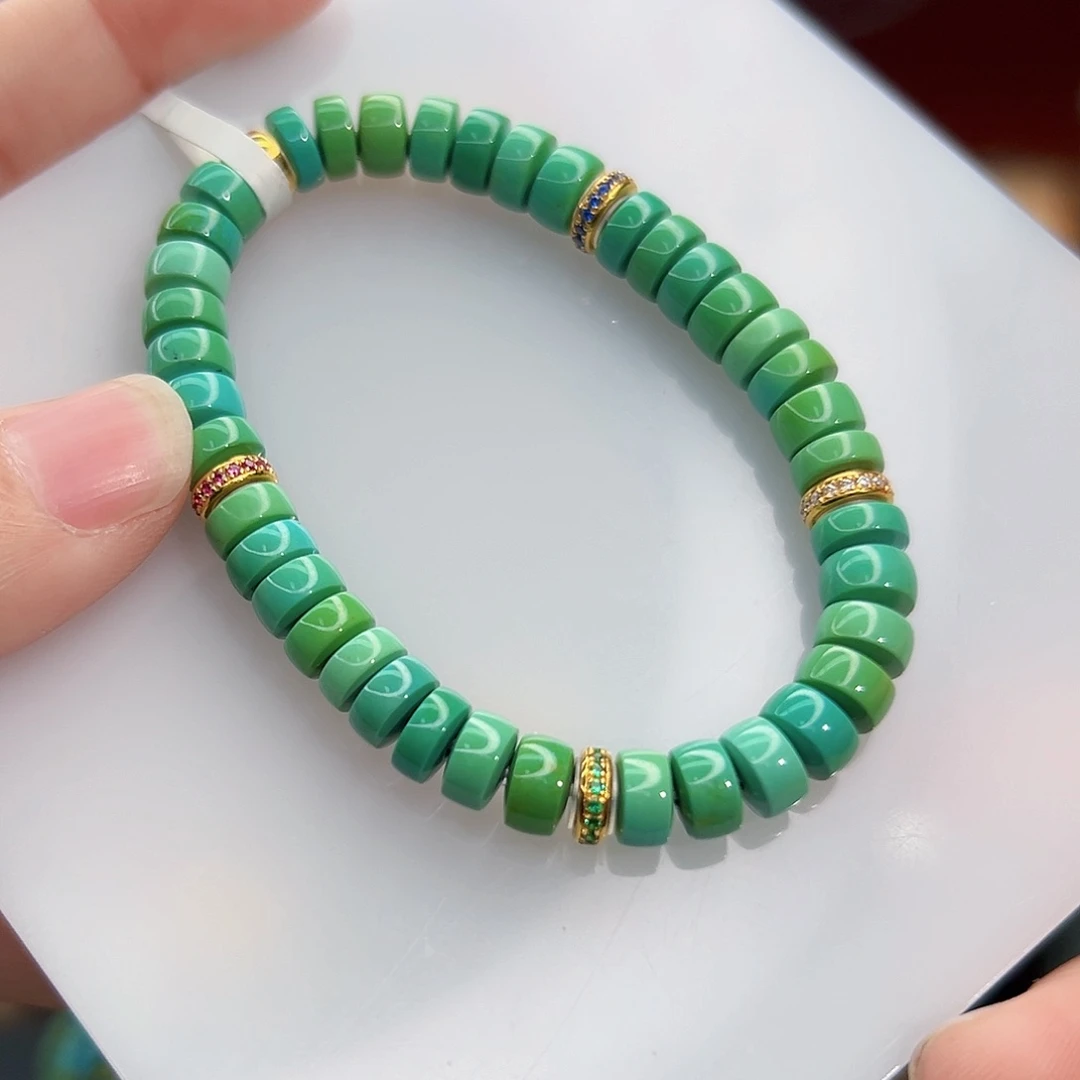 绿松石珠宝奇石18K金镶嵌