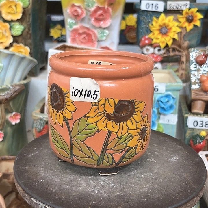 紫砂花盆粗陶材质多肉花盆