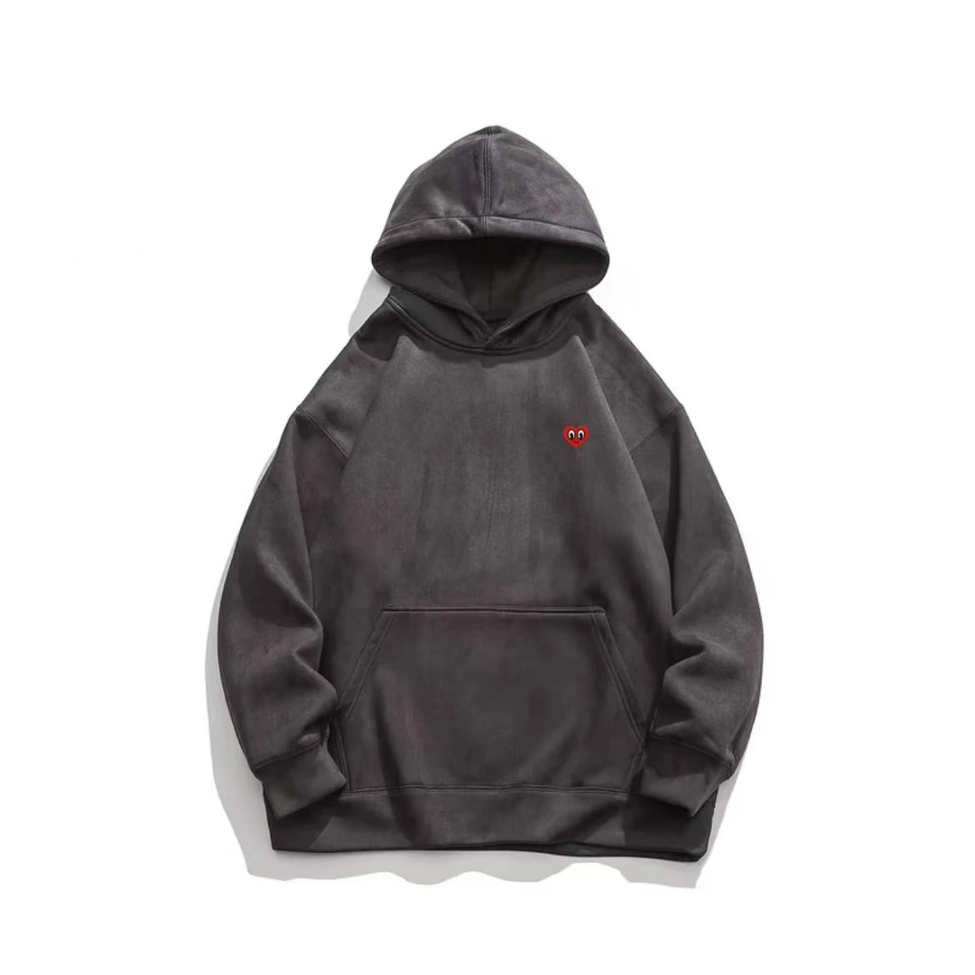 【OY】ART桃心薄款皮皮绒卫衣