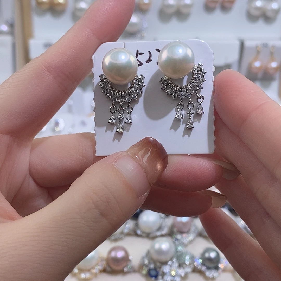 未镶嵌淡水珍珠耳饰w11.2