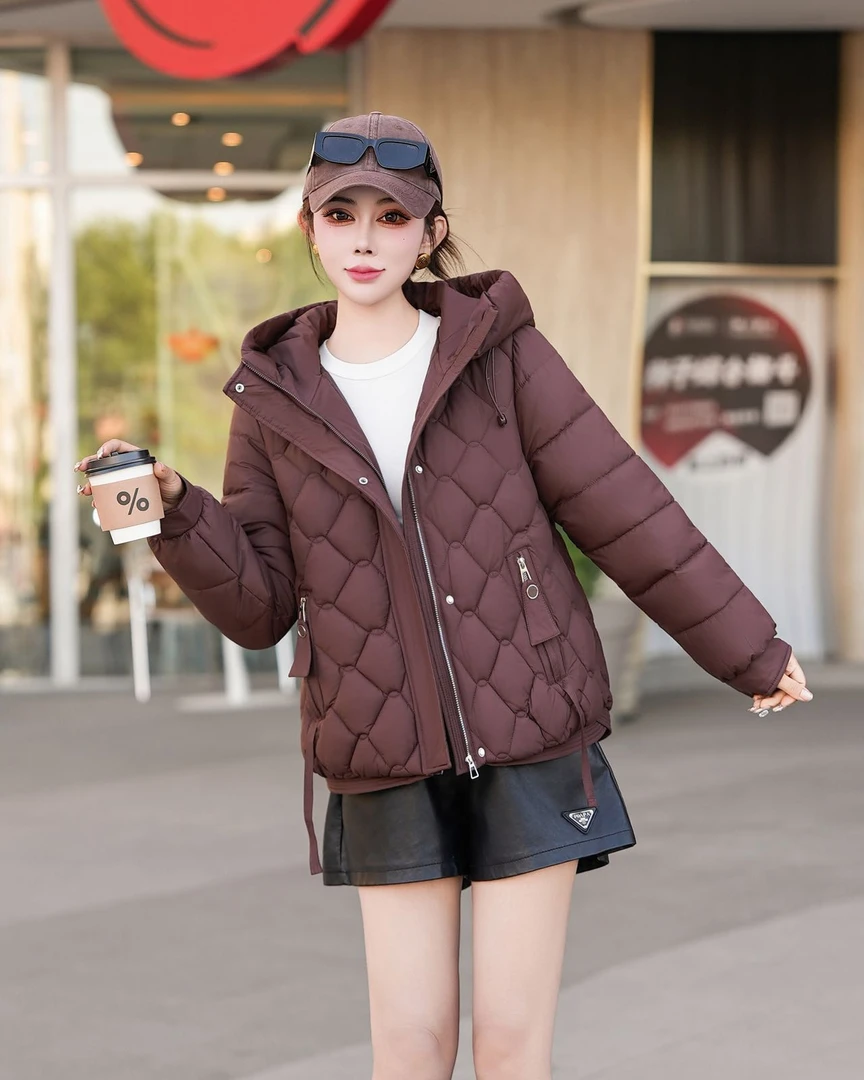 2025新款扎染保暖长袖常规型短款棉服棉衣潮流连帽女款宽松2518