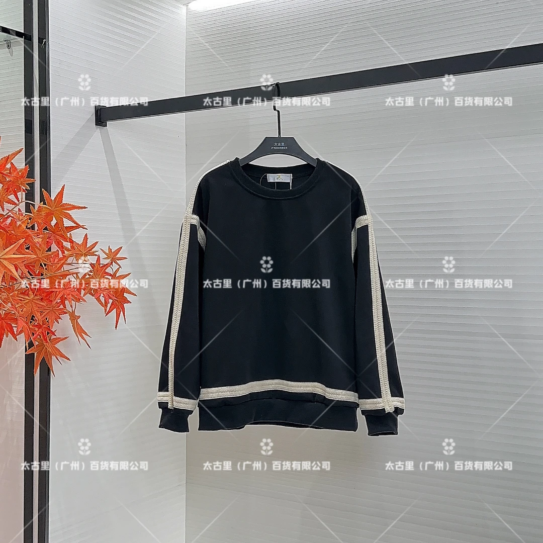 【Linda】【12】宽松长条纹设计气质轻奢长袖套头卫衣JC-A293