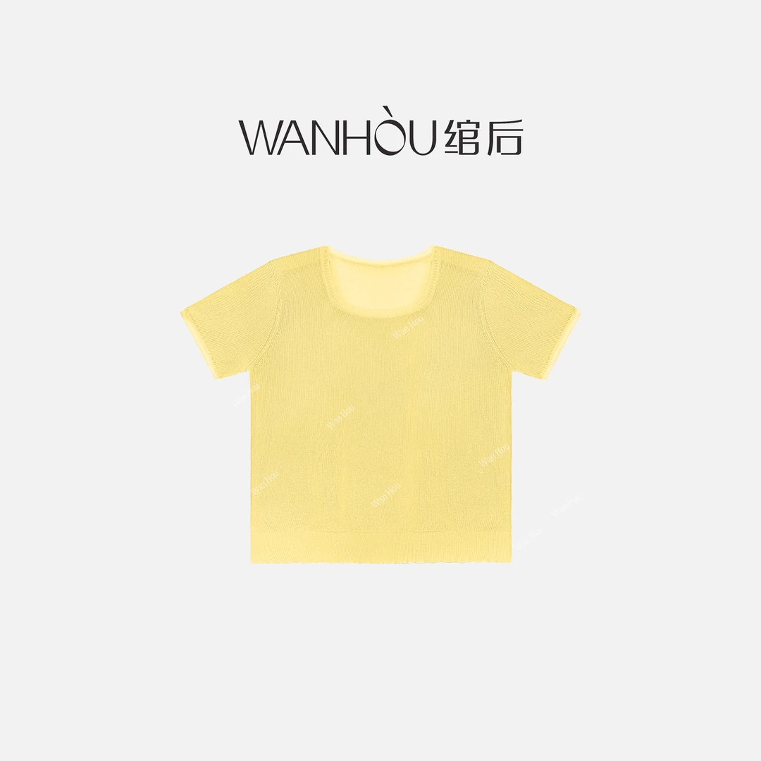 【C2810】#WH-法式宽松针织短袖T恤夏季新款气质百搭上衣XYZ