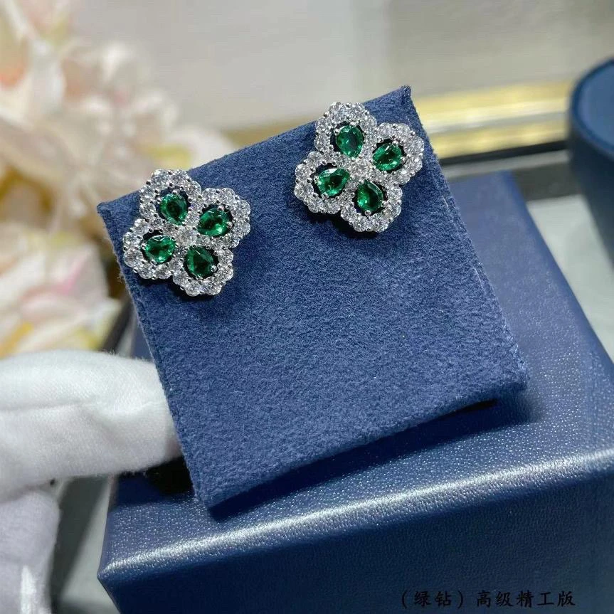 铜合金耳饰 【四叶草】高级设计风格