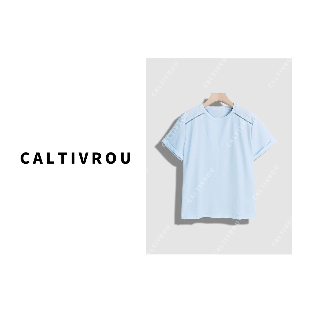 【现货】t恤女短袖薄款新款宽松打底衫内搭纯色显瘦上衣Y16213