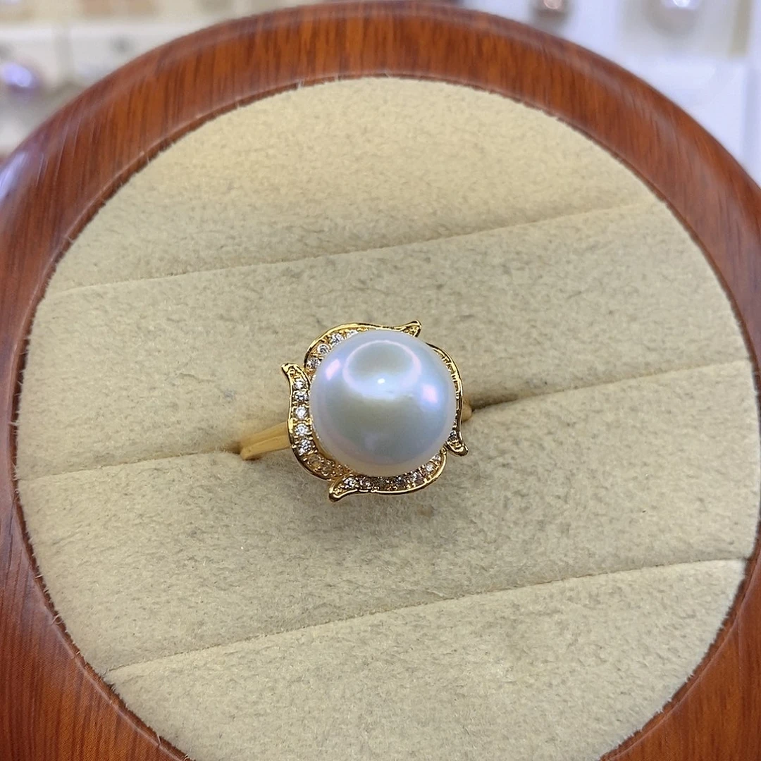 合金戒指淡水珍珠F