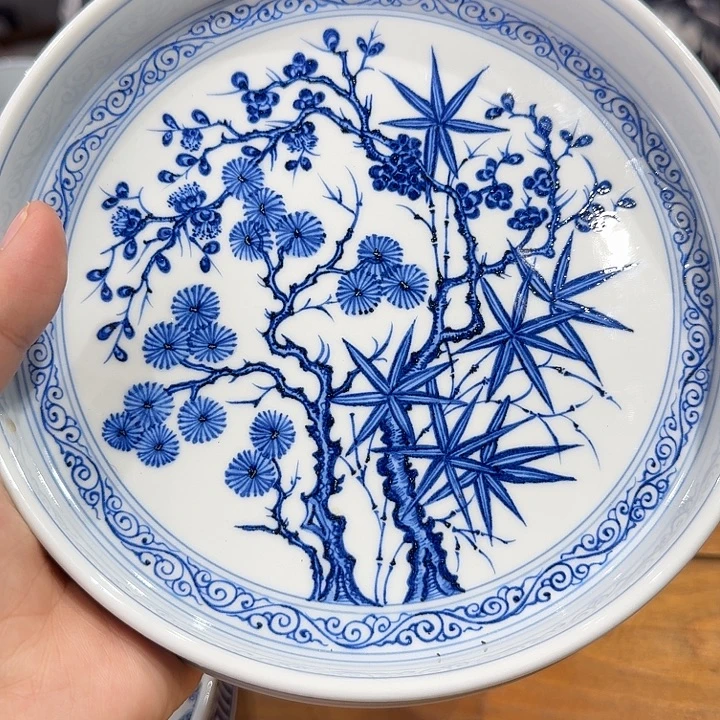 手绘陶瓷福利壶承
