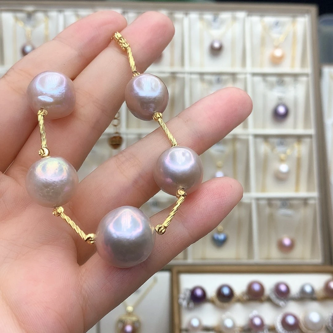 淡水珍珠颈饰合金