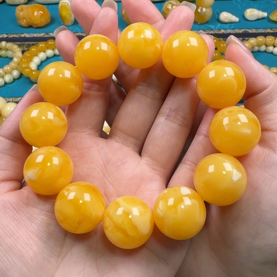 琥珀未镶嵌手链同料