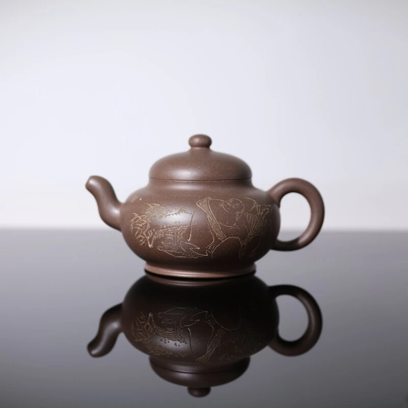 【央广非遗】前墅龙窑丨问君许彩琴·范家 老青灰 约260CC 壶