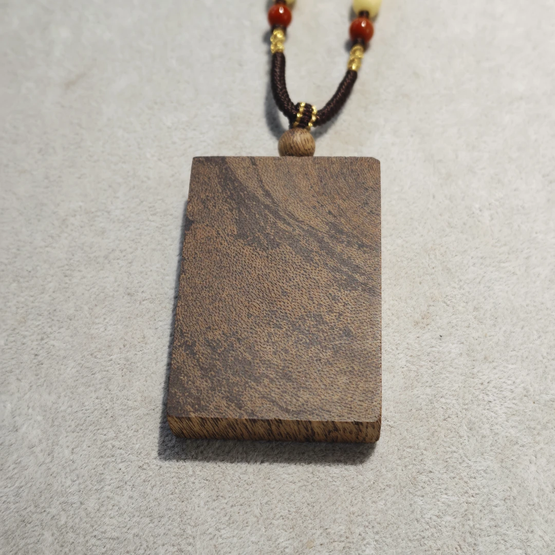 沉香【金腾婷婷】文莱兰花结沉香四六无事牌吊坠