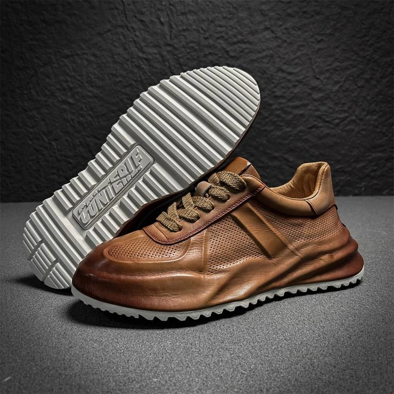 纪诗哲老爹鞋男款手工高帮包底休闲鞋新版轻奢复古时尚百搭运动鞋