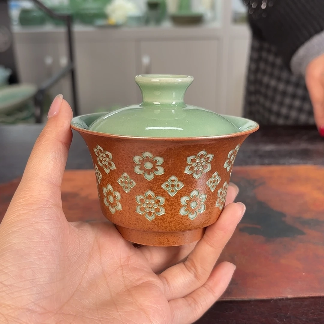 龙泉云间青瓷小米茶器