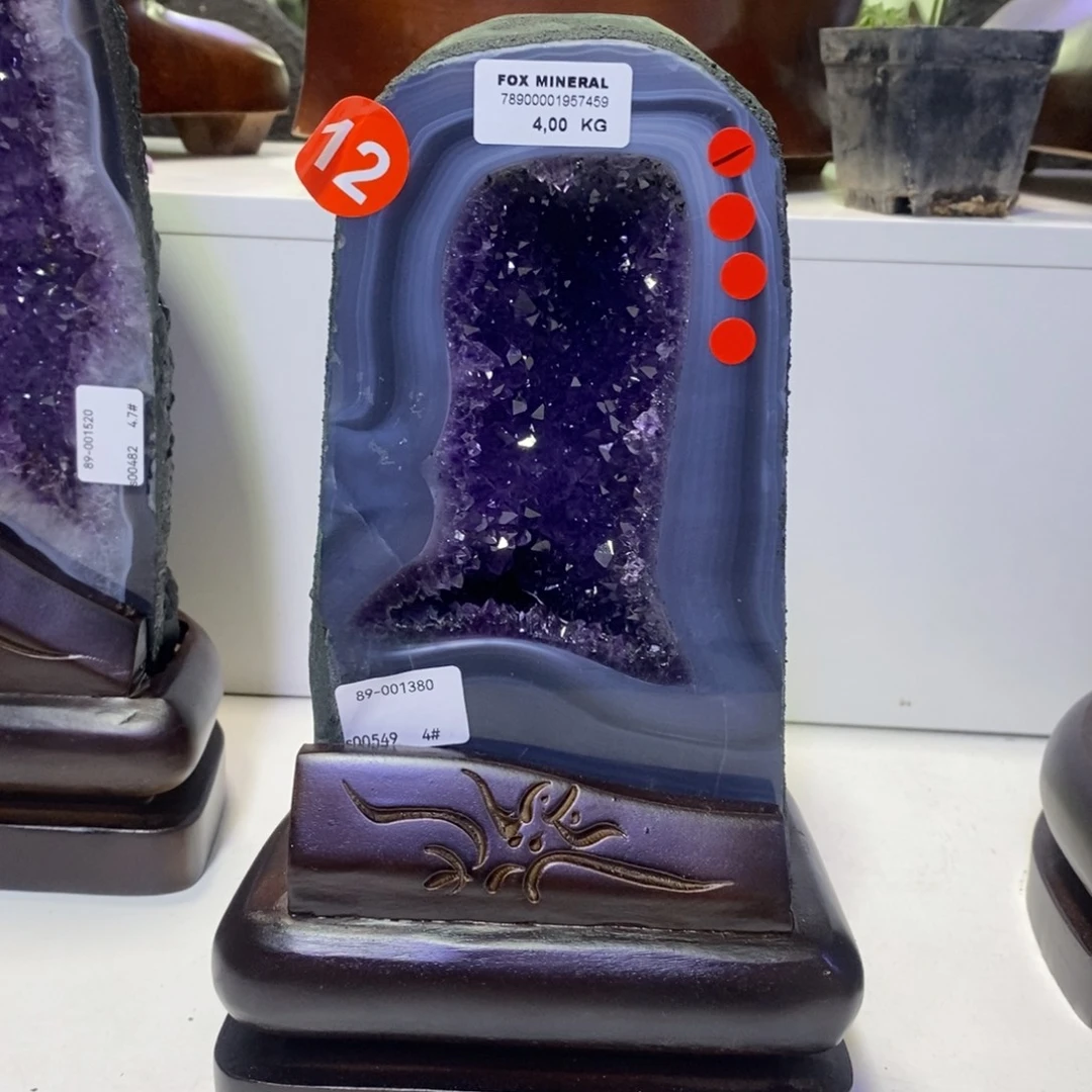 紫晶大型摆件（非配饰）银S925镶嵌15x27