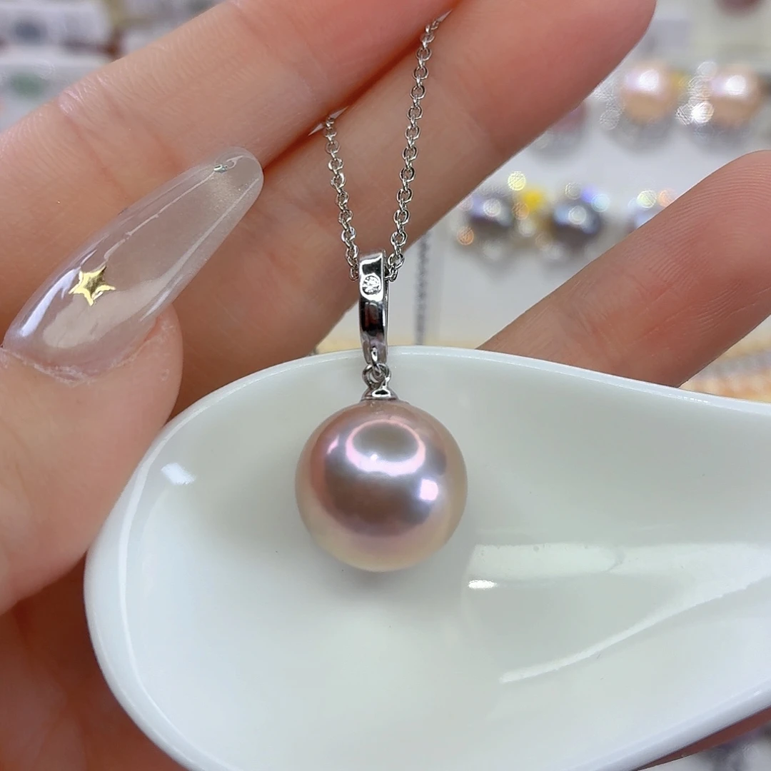 银S925镶嵌颈饰淡水珍珠