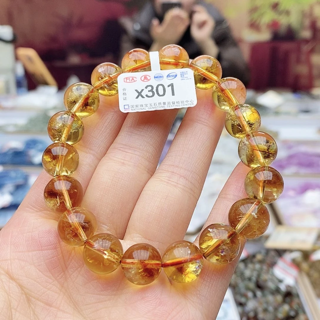 水晶手链未镶嵌X301 黄塔晶