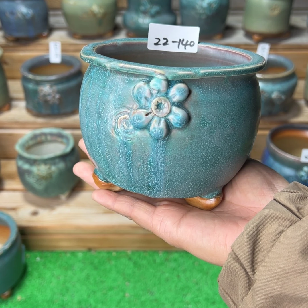 敲***敲22-140花盆小鹿园艺