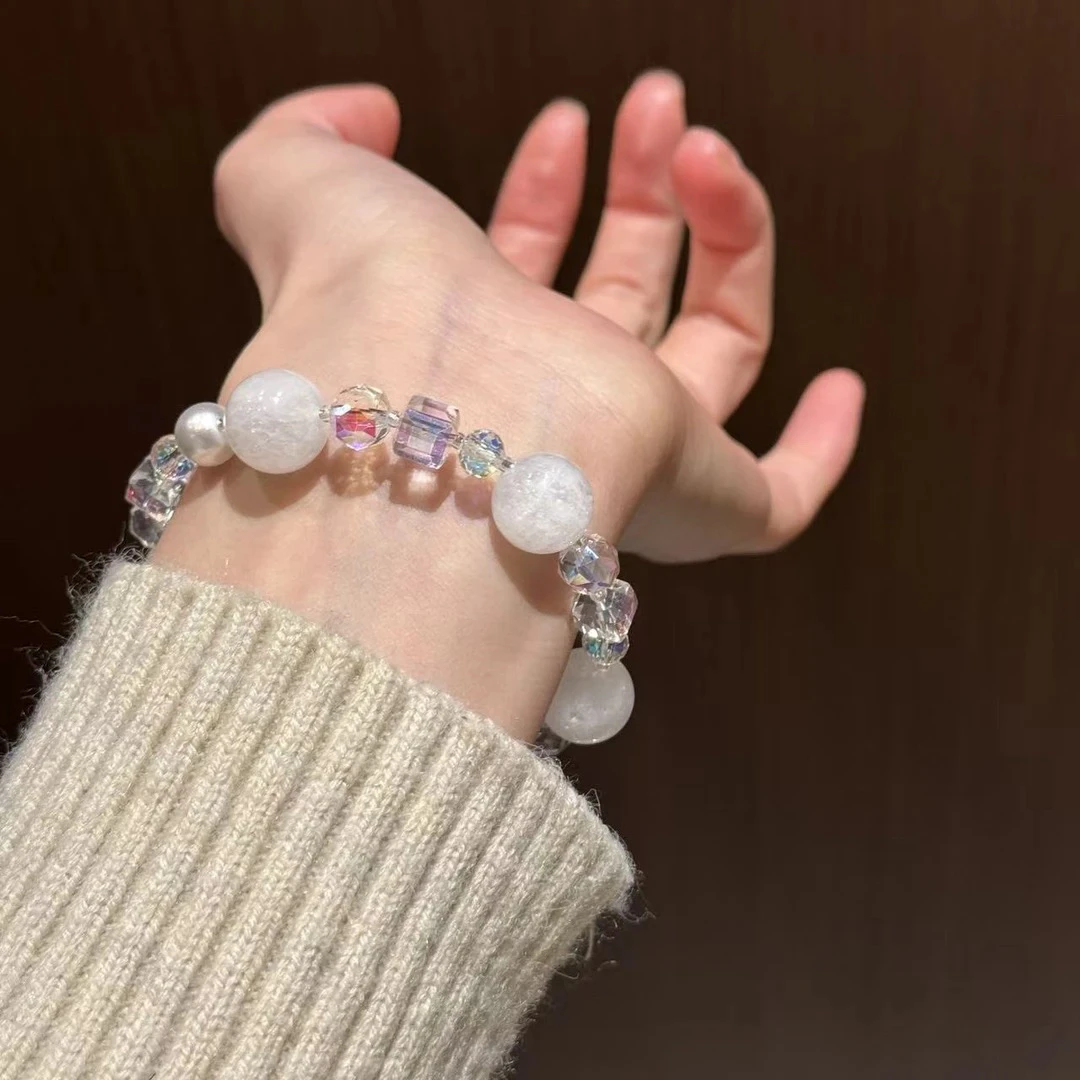 F602 「暴风雪」12mm白幽灵设计款手串 多样性发一