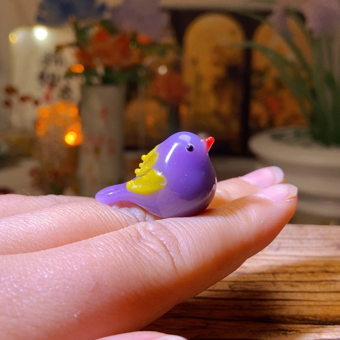 琉璃手工艺品小鸟