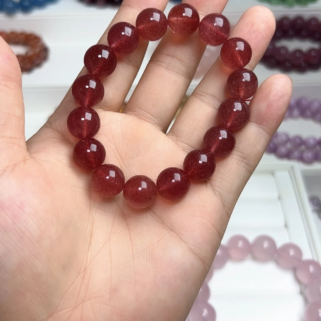 水晶手链未镶嵌糖***?草莓晶拍一单