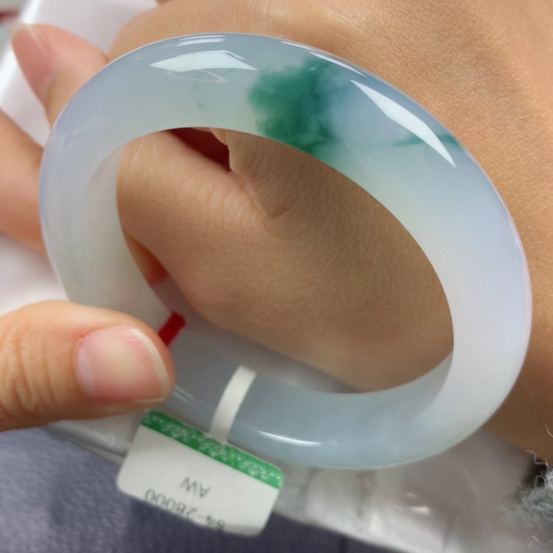 未镶嵌手镯翡翠缅甸天然翡翠A货54正