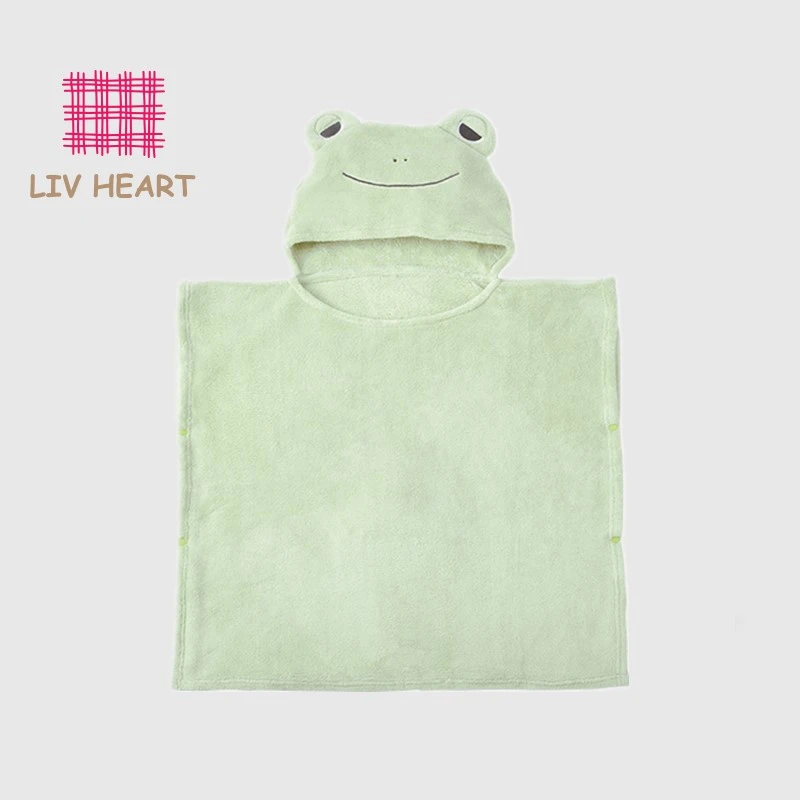 LIV HEART 日式吸水速干戴帽浴袍多功能沙滩泳池干湿两用吸水巾