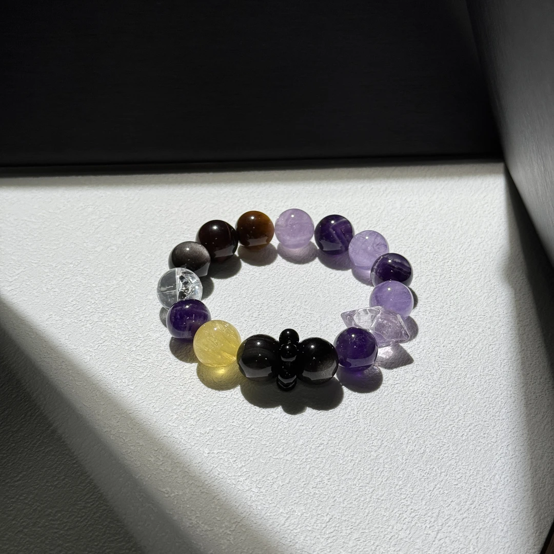 薰衣草  乌拉圭 银曜 ~13mm手链A082