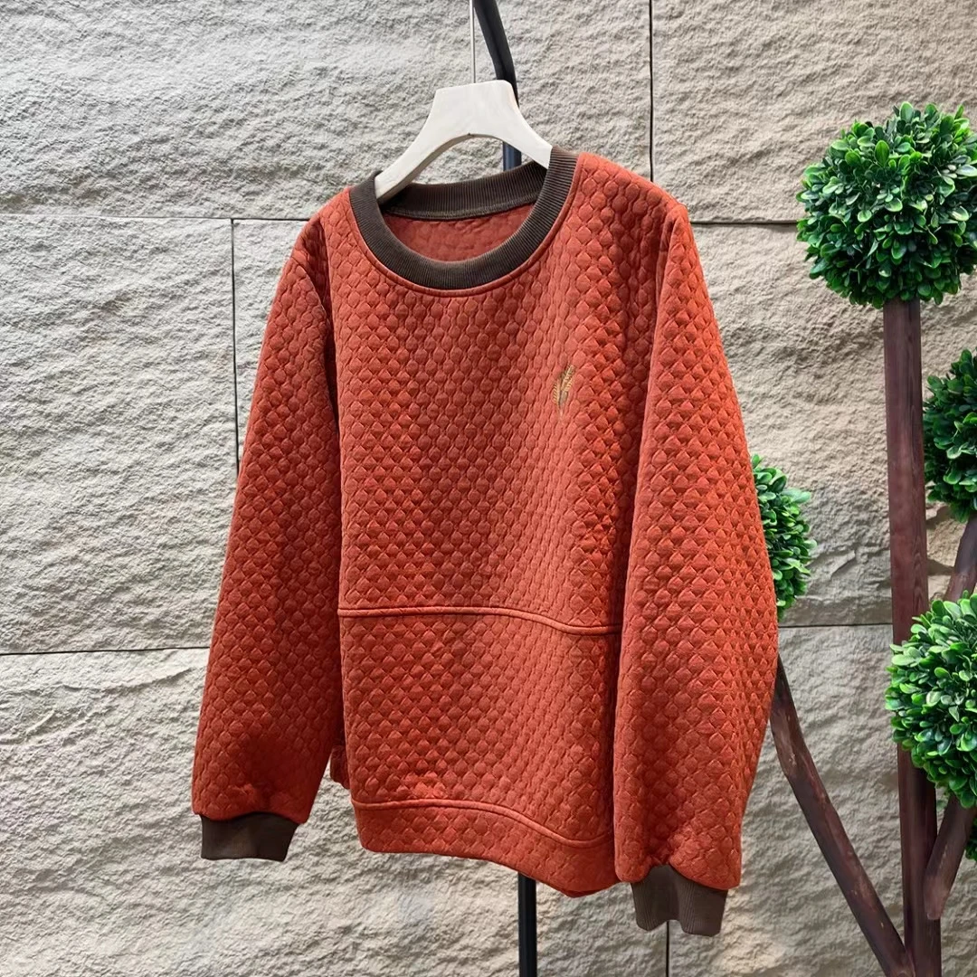 8382新款春秋休闲减龄时尚宽松长袖卫衣