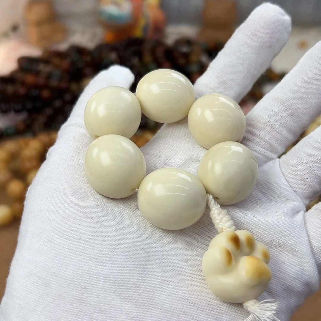 菩提根/象牙果手串23白鹅蛋手捻