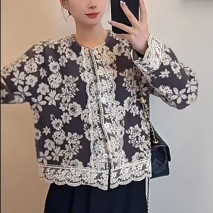 不起球仿水貂绒毛衣开衫外套女2025新款秋冬圆领短款小个子针织衫