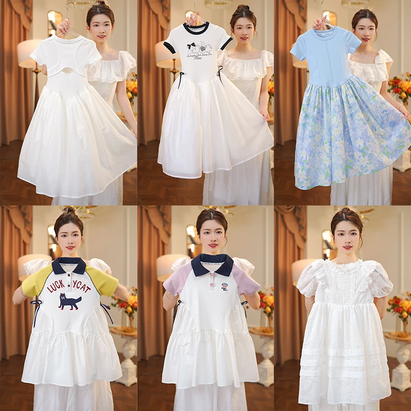 现货【大码福利】女童连衣裙2025新款夏季儿童公主洋气中大童裙子