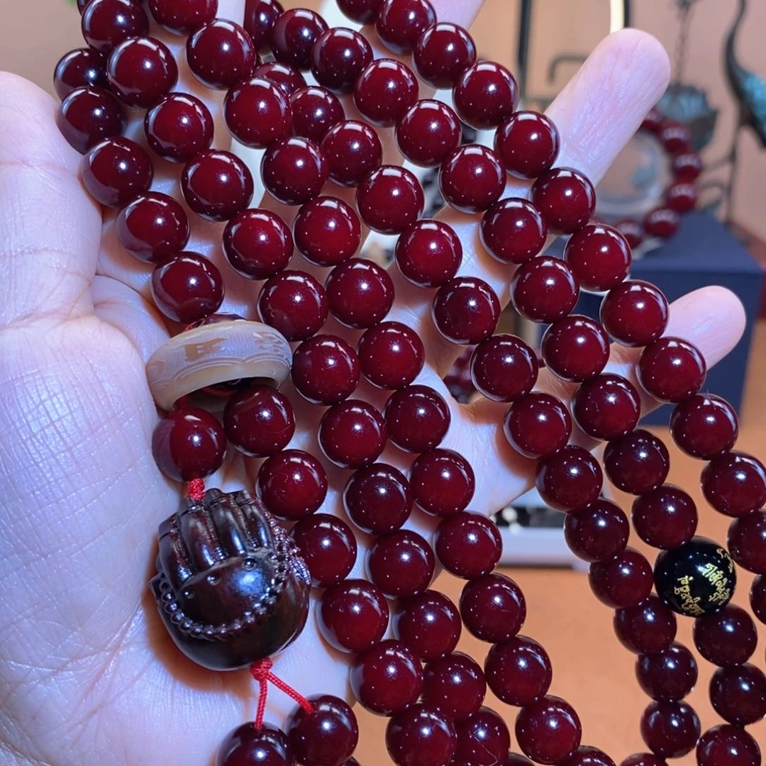 贝壳杉帝王血龙木1.0千年全透冰料顶品