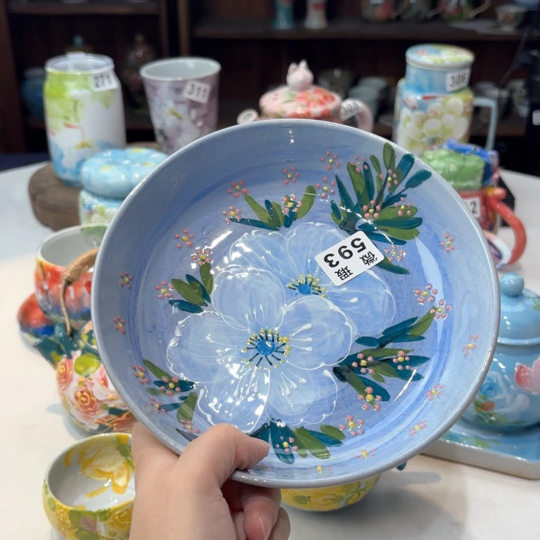 景德镇手绘高温釉下彩陶瓷茶具