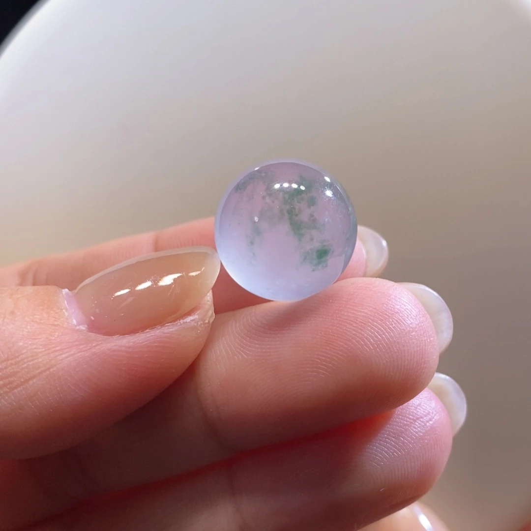 翡翠未镶嵌吊坠(不含链)翡翠高冰飘花珠卡15.7