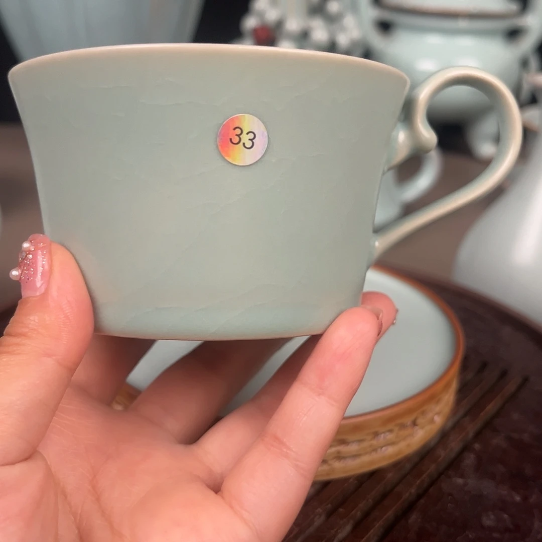仿古釉水咖啡杯原矿