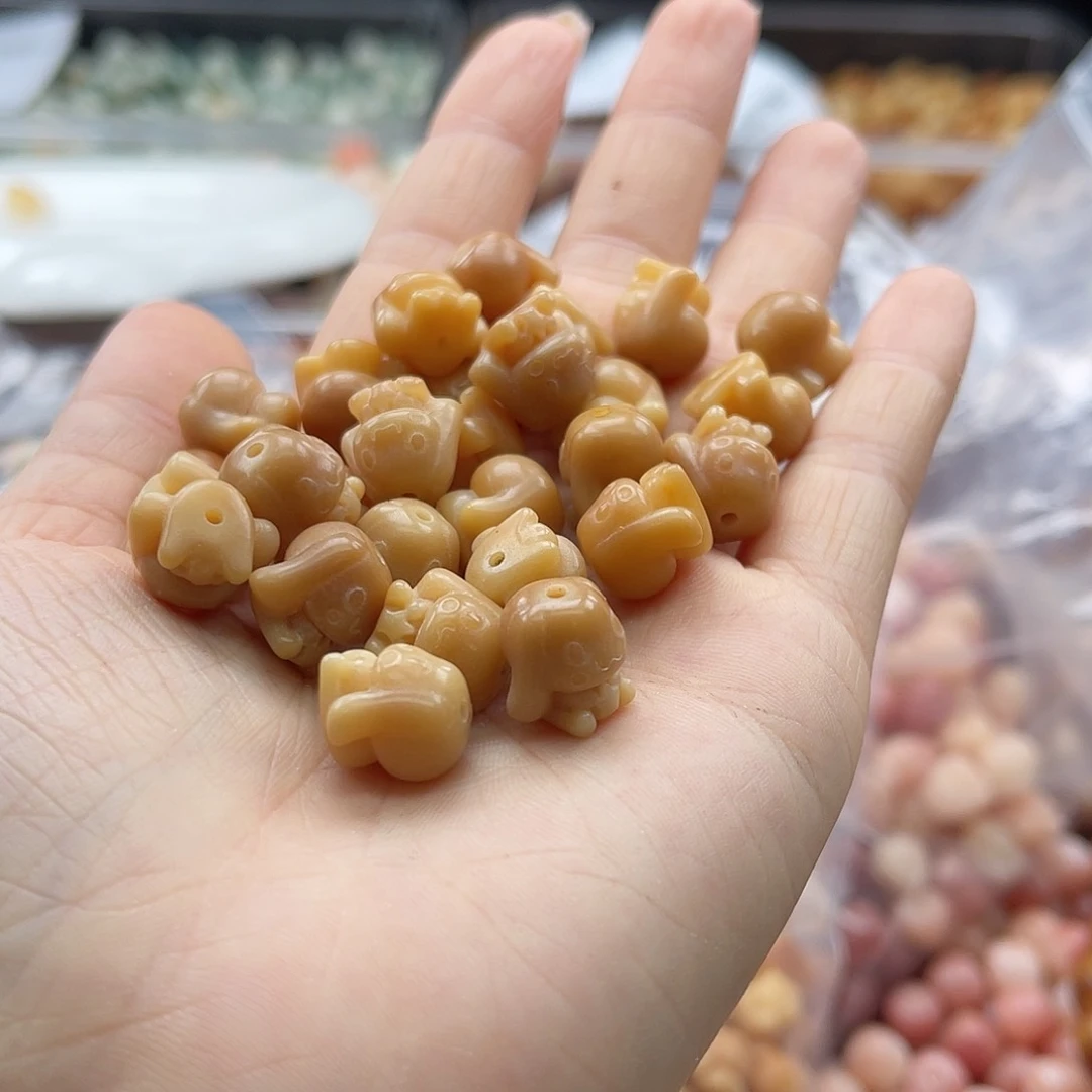 白玉菩提吊坠q12mm/20+2颗小狗