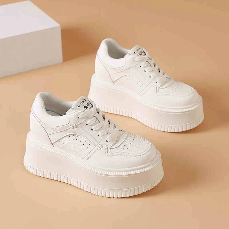 小个子内增高8CM小白鞋女鞋厚底松糕百搭休闲板鞋软底不累脚女款