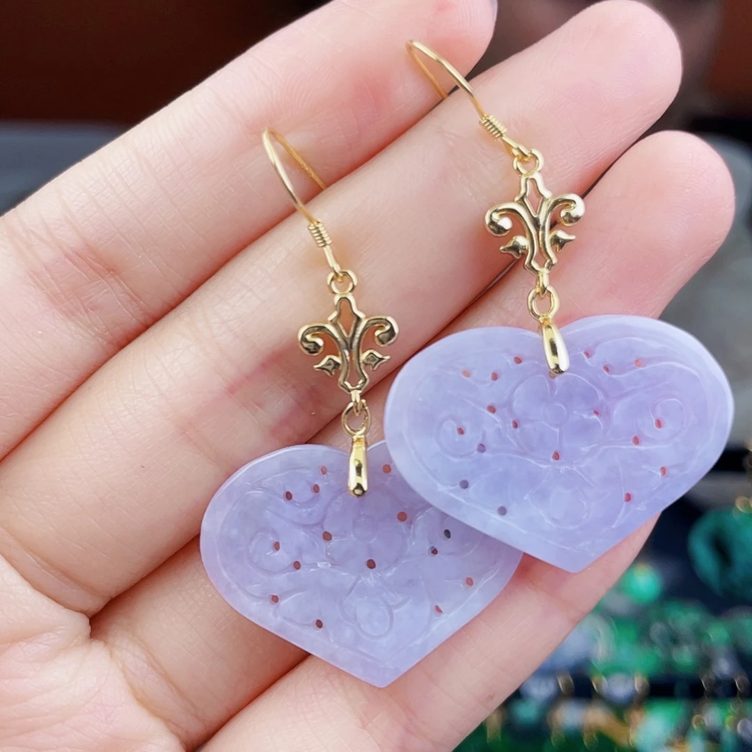 翡翠未镶嵌耳饰饰品