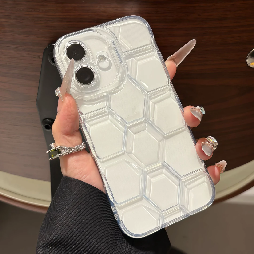 欧克里里球形纹不发黄壳适用iPhone16promax苹果15手机壳14/13套